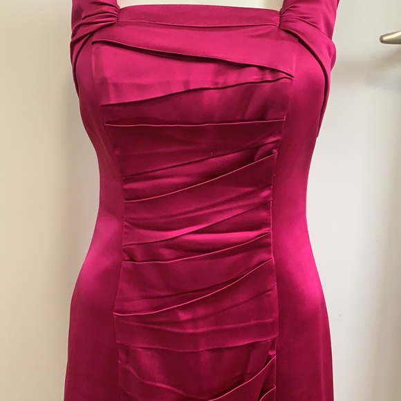 JAX Fuchsia pink satin dress - Picture 6 of 16